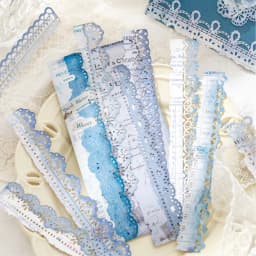 10pcs vintage hollowed lace sticker strip DIY handmade scrapbook decoration diary album frame aesthetic stationery