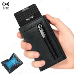 Rfid Credit Card Holder Men Wallets Mini Handbags Luxury Brand Bag Cardholder Case Leather Magnetic Coin Wallet Hand Bag for Men