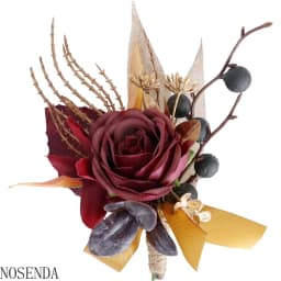 Burgundy Silk Rose Artifical Flowers Men Groom Boutonniere Bridesmaid Wrist Corsage Boutonnière Marriage Decoration