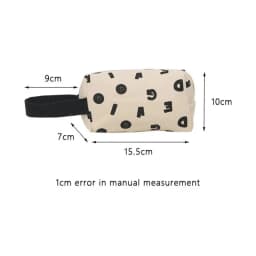 Letters Print Women Canvas Cosmetic Bags Cotton Cloth Make Up Bag Pouch Little Handbag Clutch Travel Organizer Case For Girls