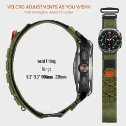 New Tactical Strap for Samsung Galaxy Watch Ultra 47mm Sport Nylon Strap for Galaxy Watch 7 Ultra 47mm women man Woven Bracelet