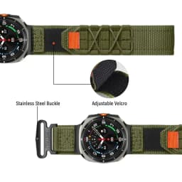 New Tactical Strap for Samsung Galaxy Watch Ultra 47mm Sport Nylon Strap for Galaxy Watch 7 Ultra 47mm women man Woven Bracelet