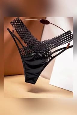 2024 Women's Panties Cross Cut Ice Silk Thong Sports Fashion Perspective Low Waist Ribbons Трусы Женские Sexy Lingerie Thongs