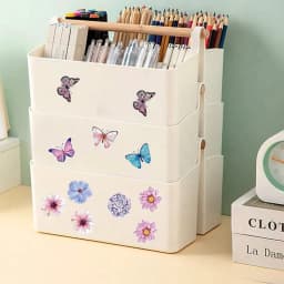 500pcs Butterfly Flower Sticker 1 Inch 8 Design Colorful Butterfly Decals Decorative Flowers Cute Stickers Party Favor Decor