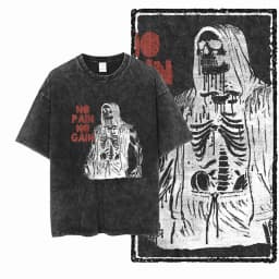 YG BODY BUILDING Printed Cotton Acid Washed Graphic Unisex T Shirt Cool CROSSFIT Streetwear Men Tshirts Big Size Tee for Men