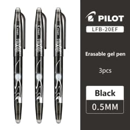 3pcs PILOT Erasable Gel Pens LFB-20EF Frixion 0.5mm for Writing Red Blue Black School Office Supplies Japanese Stationery
