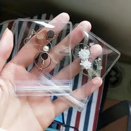 10-100pcs PVC Jewelry Package Bags Thicken Self Sealing Pouches Anti-Oxidation Earring Necklace Clear Organizer Bag Reusable