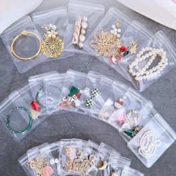 10-100pcs PVC Jewelry Package Bags Thicken Self Sealing Pouches Anti-Oxidation Earring Necklace Clear Organizer Bag Reusable
