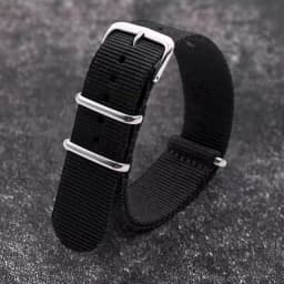 Nylon Watch Strap 18mm 20mm 22mm Band Universal Canvas Bracelet for Men Women's Weave Wristband One Piece Loop Watch Band