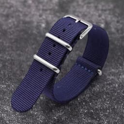 Nylon Watch Strap 18mm 20mm 22mm Band Universal Canvas Bracelet for Men Women's Weave Wristband One Piece Loop Watch Band