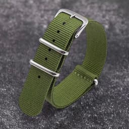 Nylon Watch Strap 18mm 20mm 22mm Band Universal Canvas Bracelet for Men Women's Weave Wristband One Piece Loop Watch Band