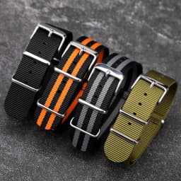 Nylon Watch Strap 18mm 20mm 22mm Band Universal Canvas Bracelet for Men Women's Weave Wristband One Piece Loop Watch Band