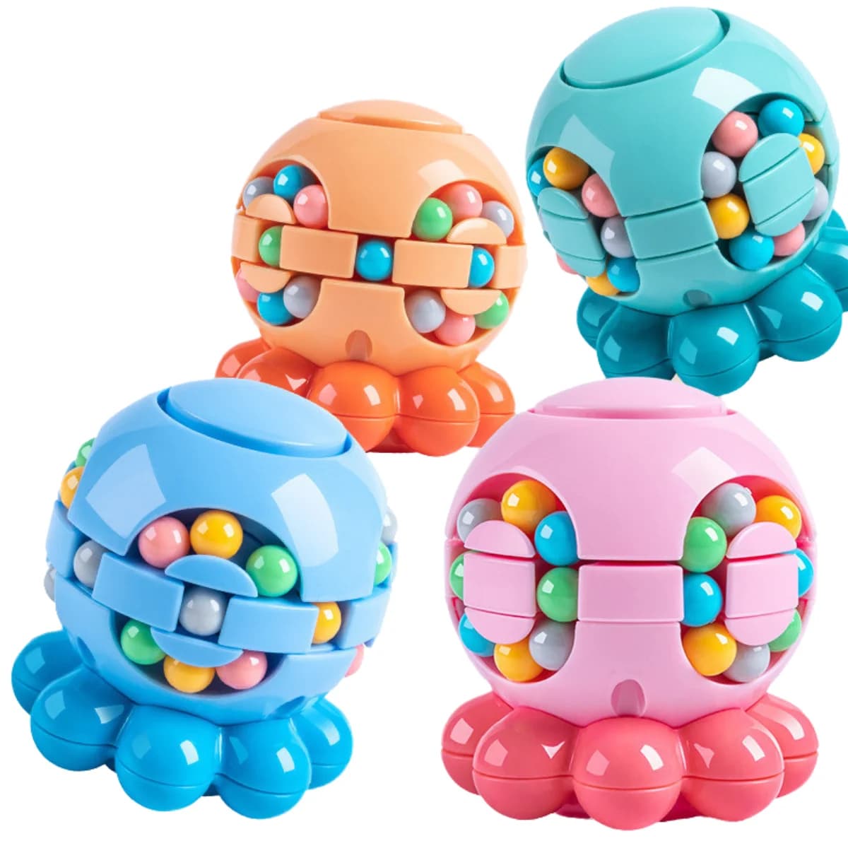 Magic Bean Cube Finger Rotating Stress Relief Toy for Adults Kids Antistress Anxiety Relief Fidget Cube Gifts Puzzle Toys
