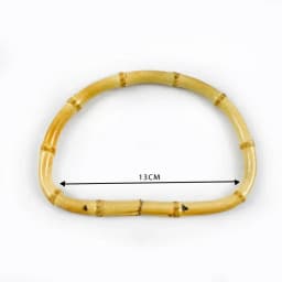 1/2/4Pcs D Shape Ring Bamboo Handle Wood Bags Handles for Handbag Woven Bag Belt Straps Replace DIY Accessories