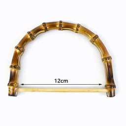 1/2/4Pcs D Shape Ring Bamboo Handle Wood Bags Handles for Handbag Woven Bag Belt Straps Replace DIY Accessories