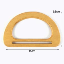 1/2/4Pcs D Shape Ring Bamboo Handle Wood Bags Handles for Handbag Woven Bag Belt Straps Replace DIY Accessories