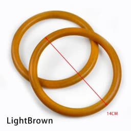 1/2/4Pcs D Shape Ring Bamboo Handle Wood Bags Handles for Handbag Woven Bag Belt Straps Replace DIY Accessories