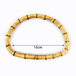 1/2/4Pcs D Shape Ring Bamboo Handle Wood Bags Handles for Handbag Woven Bag Belt Straps Replace DIY Accessories
