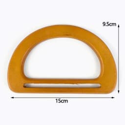 1/2/4Pcs D Shape Ring Bamboo Handle Wood Bags Handles for Handbag Woven Bag Belt Straps Replace DIY Accessories