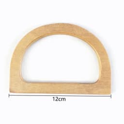 1/2/4Pcs D Shape Ring Bamboo Handle Wood Bags Handles for Handbag Woven Bag Belt Straps Replace DIY Accessories