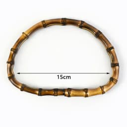 1/2/4Pcs D Shape Ring Bamboo Handle Wood Bags Handles for Handbag Woven Bag Belt Straps Replace DIY Accessories