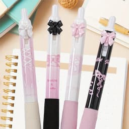 4 Pcs Cute Retractable Pens Cartoon Gel Pens Pens Soft Grip Pens, 0.5mm Black Ink Pen Aesthetic Pens Kawaii Office School Pens S