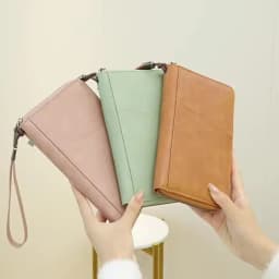 New Travel Passport Clip Wallet Women and Men Multifunctional PU Leather Card Holde RFID Anti Theft Swiping Wallets Storage Bag