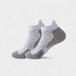 WRELS 1/2/3Pairs Athletic Running Cushioned Ankle Socks Cushioned Moisture Arch Support Compression Sock for Men and Women