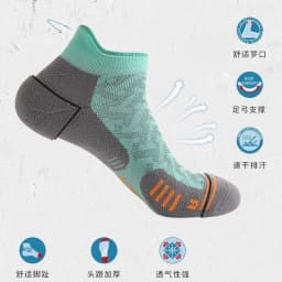 WRELS 1/2/3Pairs Athletic Running Cushioned Ankle Socks Cushioned Moisture Arch Support Compression Sock for Men and Women