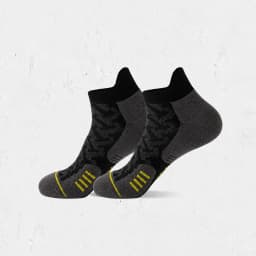 WRELS 1/2/3Pairs Athletic Running Cushioned Ankle Socks Cushioned Moisture Arch Support Compression Sock for Men and Women