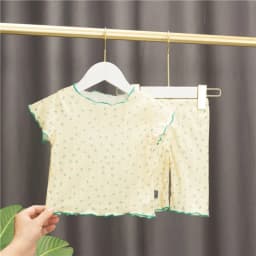 Bear Leader Summer Baby Girls Clothes Love Printed Round Neck Short Sleeve Top+Shorts 2 Piece Set Children's Home Clothing