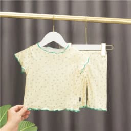 Bear Leader Summer Baby Girls Clothes Love Printed Round Neck Short Sleeve Top+Shorts 2 Piece Set Children's Home Clothing