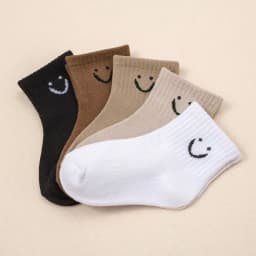 10 Pairs Baby Socks Cute Funny Face Emoticons Pattern Comfortable Kids Boys Girls Socks