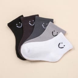 10 Pairs Baby Socks Cute Funny Face Emoticons Pattern Comfortable Kids Boys Girls Socks
