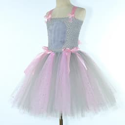 Sparkly Pink Grey Mouse Costumes for Baby Girls Gray Rat Tutu Dress for Kids Animal Halloween Outfits Children Birthday Clothes