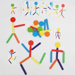 Kids Montessori Fine Motor Training Wooden DIY Shape Matching Puzzle Educational Toys For Children Rainbow Stick Thinking Game