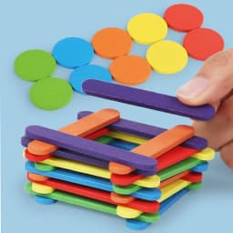 Kids Montessori Fine Motor Training Wooden DIY Shape Matching Puzzle Educational Toys For Children Rainbow Stick Thinking Game