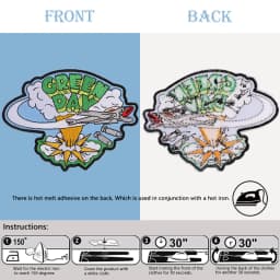1PC Rock Boom Embroidered Patch Hip Hop Music Inspiring Badge DIY Gift Iron On Patches For Clothing Cap Bag Jacket Trucker Hat
