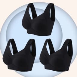 3Pcs/Set Sexy Lace Plus Size Sport Bra For Women Seamless Solid Color Push Up Underwear New Cozy Breathable Wire Free Brassiere