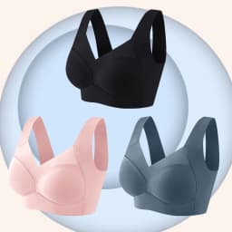 3Pcs/Set Sexy Lace Plus Size Sport Bra For Women Seamless Solid Color Push Up Underwear New Cozy Breathable Wire Free Brassiere
