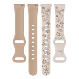 18mm 20 22mm Women Silicone Engraved Bracelet for Huawei GT5/GT4 41mm GT5Pro 46mm Band for Samsung Galaxy FE 7 6 40mm 44mm Strap
