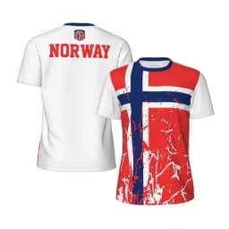 Norway Graphic Men's T-shirt Fashion Sports Loose Short Sleeve Summer New Design 3D Printed Fitness Tees Football T Shirts