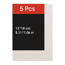 5pcs Canvas Board For Painting Cotton Blank,Primed White,Suitable For Gouache,Watercolor,Acrylic,Oil Painting,Art Supplies,HB-03