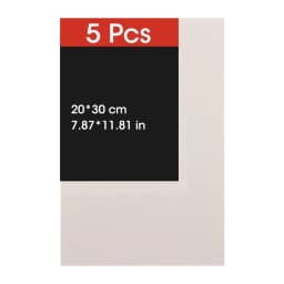 5pcs Canvas Board For Painting Cotton Blank,Primed White,Suitable For Gouache,Watercolor,Acrylic,Oil Painting,Art Supplies,HB-03