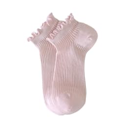 Socks For Women Summer New Plain Casual Daily Sweet Ruffle Socks Thin Breathable Hollow Out Fashion Frilly Female Short Socks