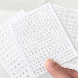 3pcs Silver Star Stickers DIY Scrapbooking Journal Album Decor Stickers Aesthetic Letters Starburst Stickers Korean Stationery