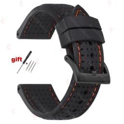 Premium Silicone Watch Band Waterproof Soft Rubber Strap 20mm 22mm 24mm Breathable Watch Strap Replacement for Universal Watch
