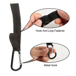 1-5PCS Baby Stroller Hook Clip Aluminum Alloy Carabiner Cart Organizer Diaper Bag Shopping Pram Hook Hanger Accessories