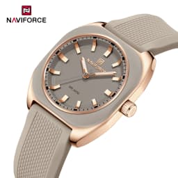 NAVIFORCE Fashion Women's Casual Elegant Simple Polygon Quartz Silicone Watch Gift for Women Wristwatch Casual Relogio Feminino