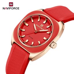 NAVIFORCE Fashion Women's Casual Elegant Simple Polygon Quartz Silicone Watch Gift for Women Wristwatch Casual Relogio Feminino